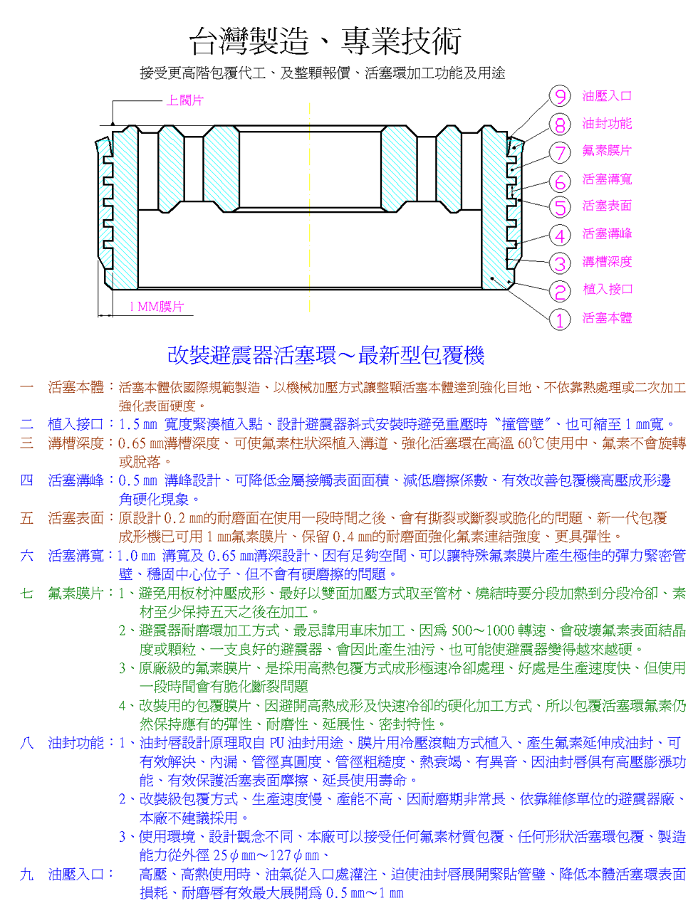 避震器活塞環